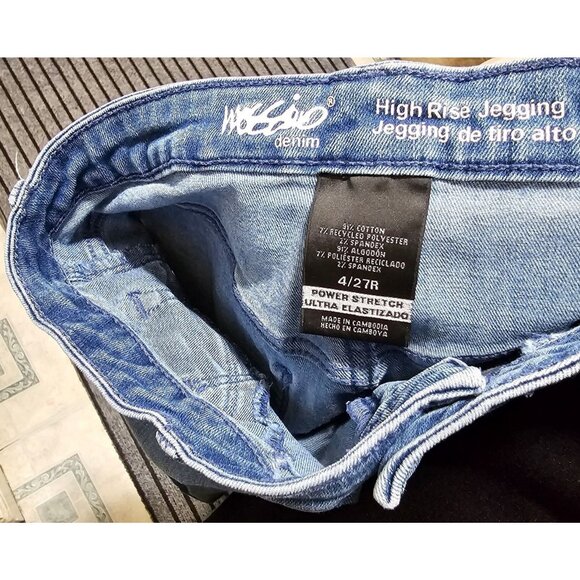Mossimo Denim High Rise Jegging Jegging de tiro alto Size 4/27R - Picture 6 of 10